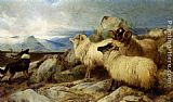 Richard Ansdell Canvas Paintings - Herding the Flock